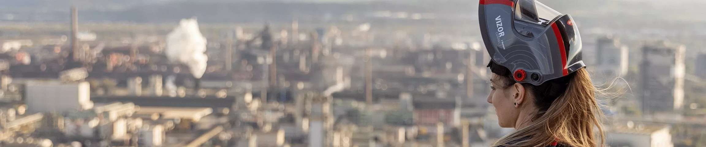 Woman on a roof