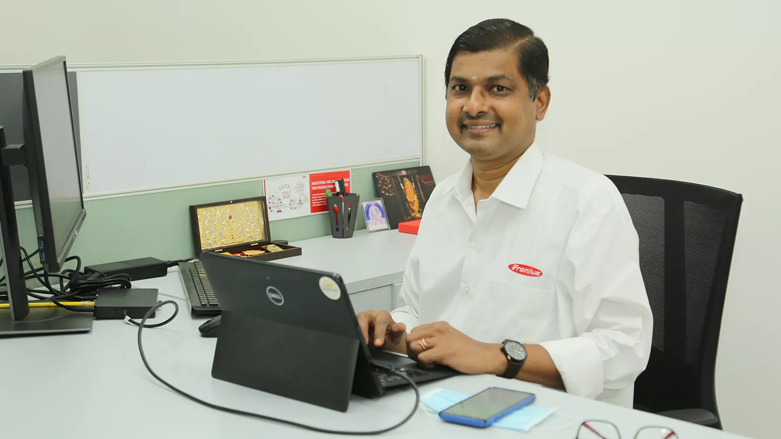 Employee at his desk